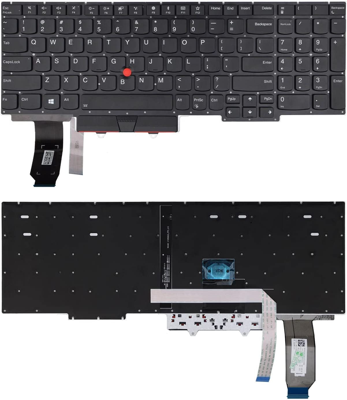 New Keyboard Compatible with Lenovo Thinkpad E15 Gen 1 Gen 2 2020 with Pointer a