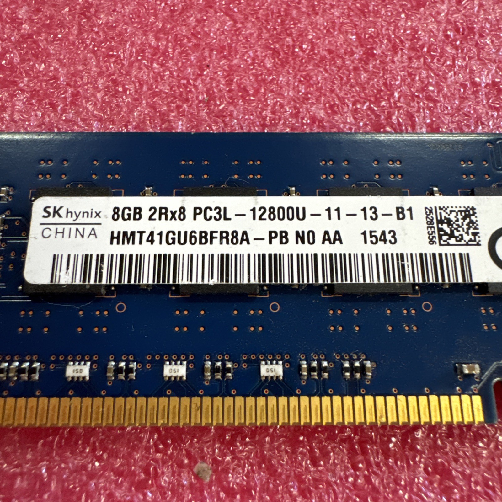 SK Hynix 8GB (1-Stick) PC3-12800 DDR3 1600 Desktop Memory RAM HMT41GU6BFR8A-PB