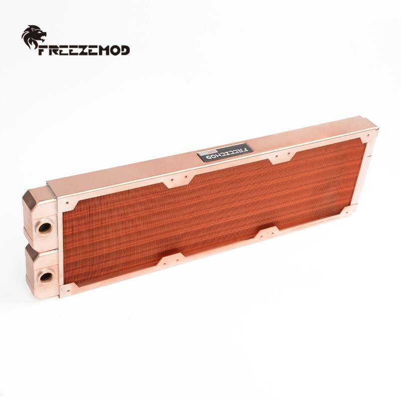 FreezeMod 360mm G1/4″ Threads ALL Copper Radiator for PC Water Cooling Barss