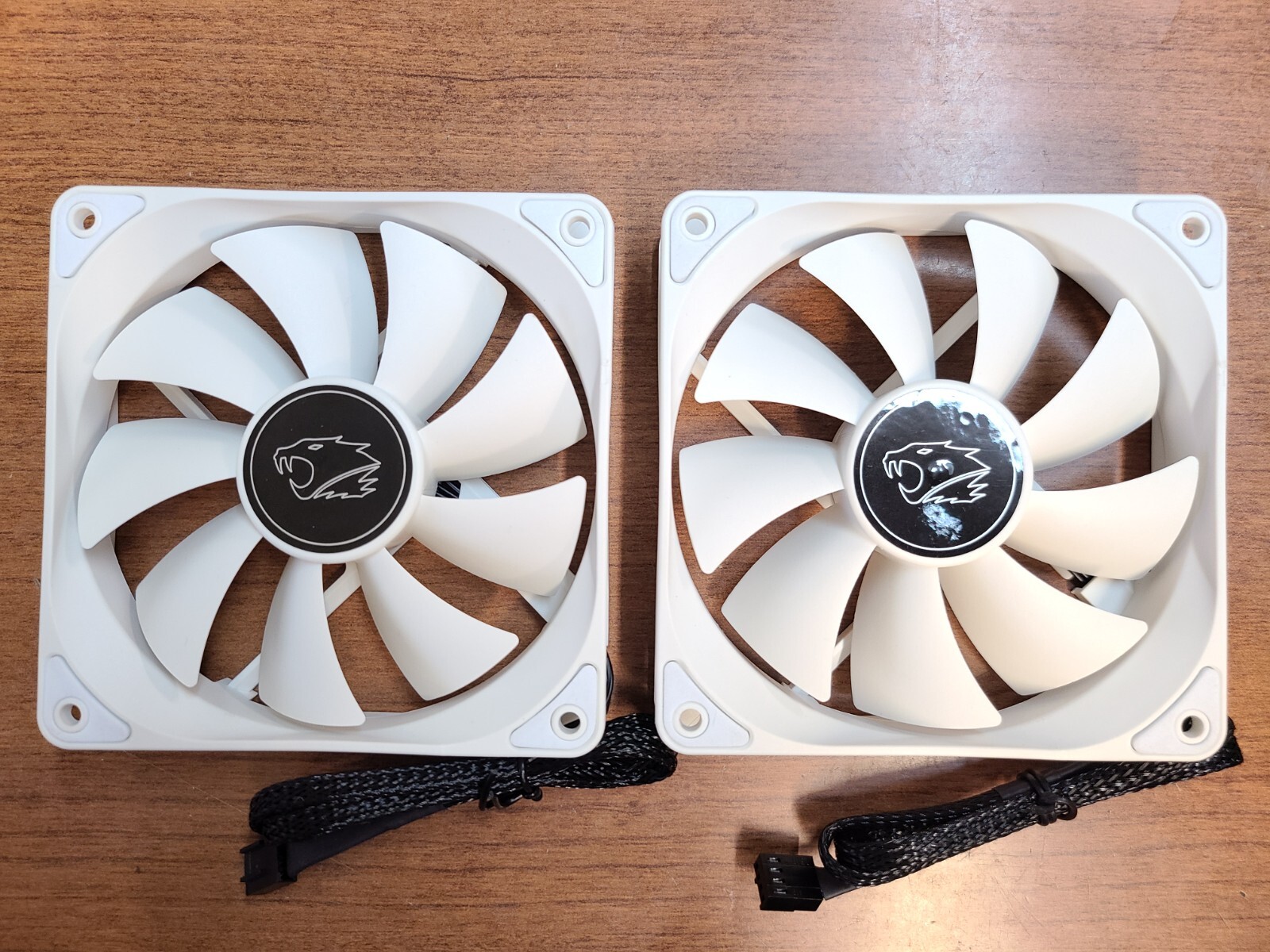 (LOT OF 2) NEW GAMING iBUYPOWER DESKTOP WHITE CASE COOLING FAN DC 12V 0.2A 4-PIN