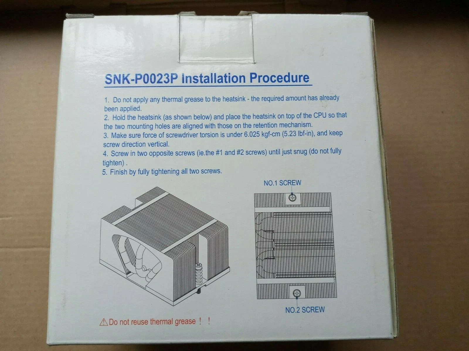 Supermicro Passive 2U Copper Heatpipe Heatsink AMD Socket F 1207 C32 CPU