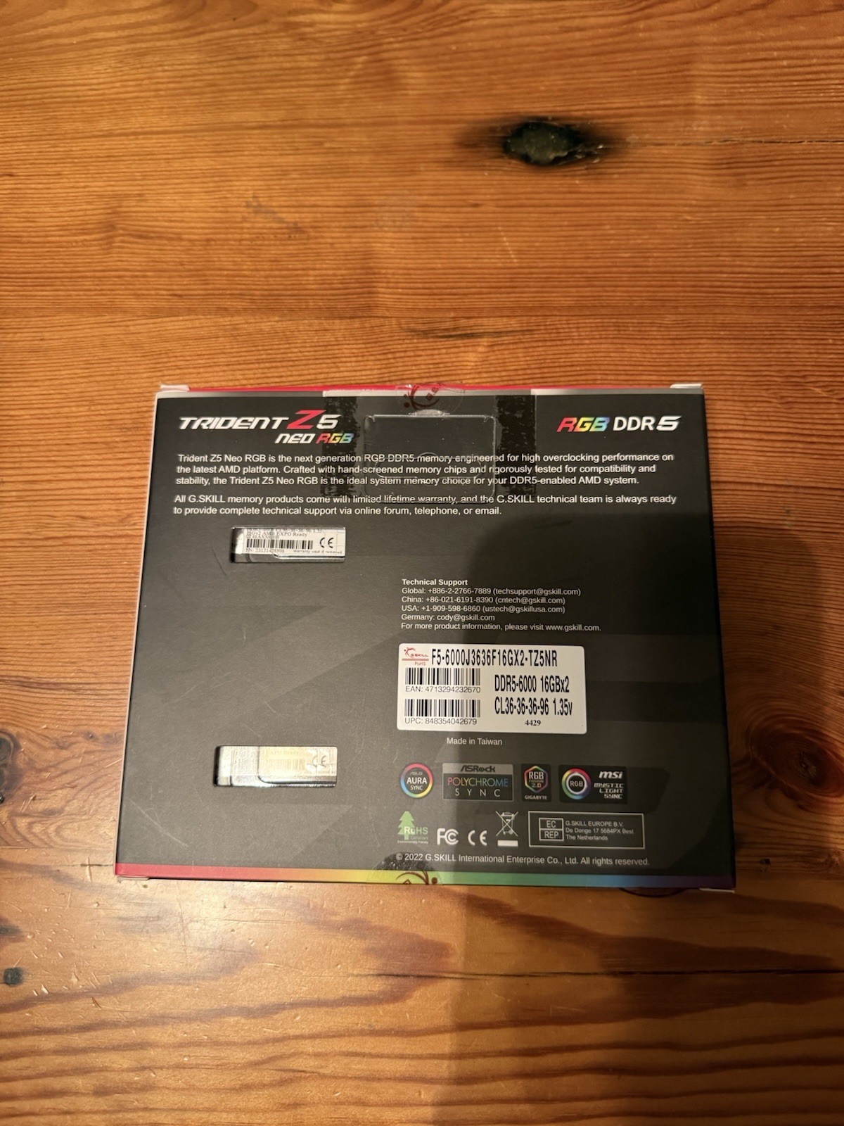 G.SKILL Trident Z5 Neo RGB DDR5-6000 32GB (2x16GB) DIMM RAM