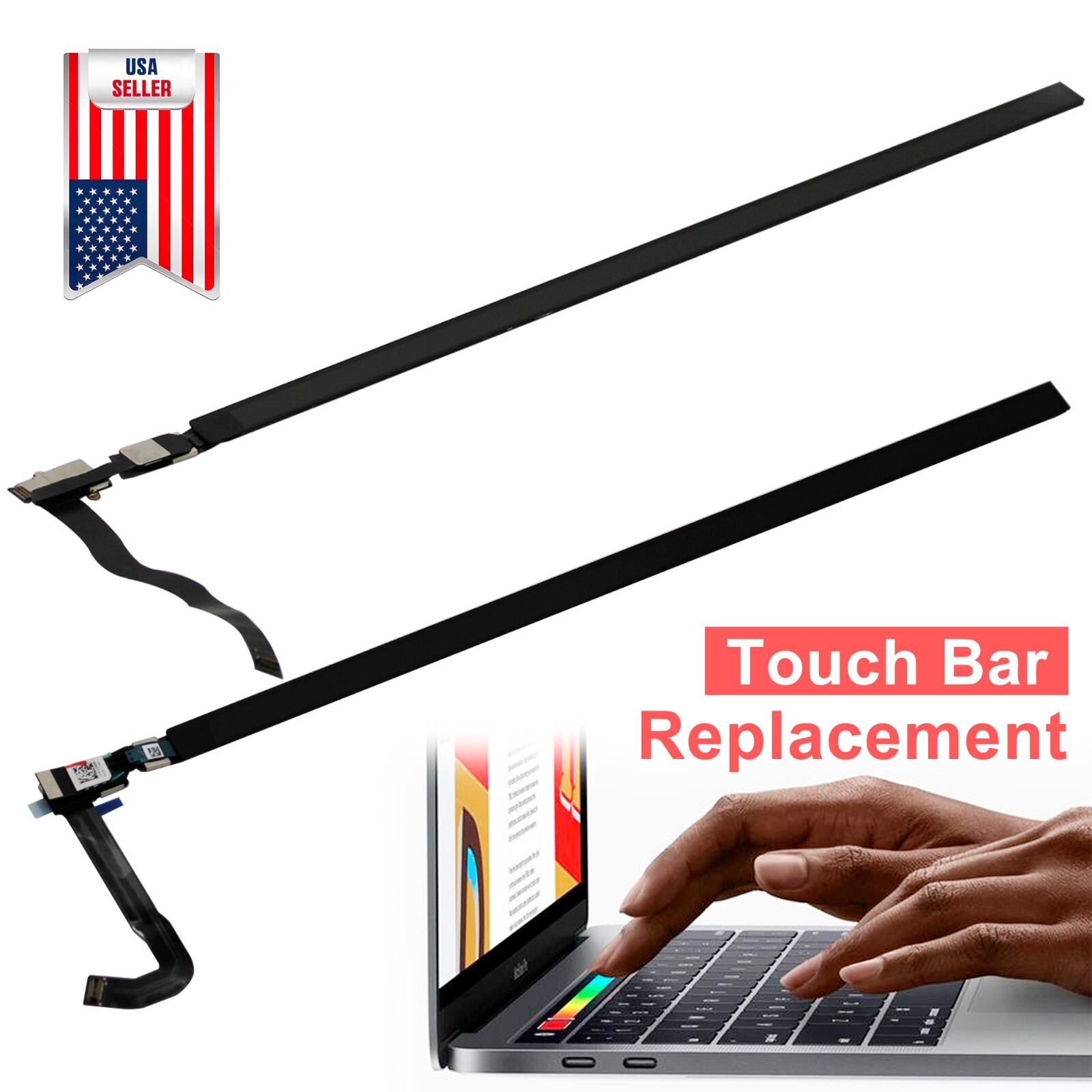 Genuine LED Touch Bar +Ribbon Flex Cable For Apple Macbook Pro 13″ 15″ 2016-2020