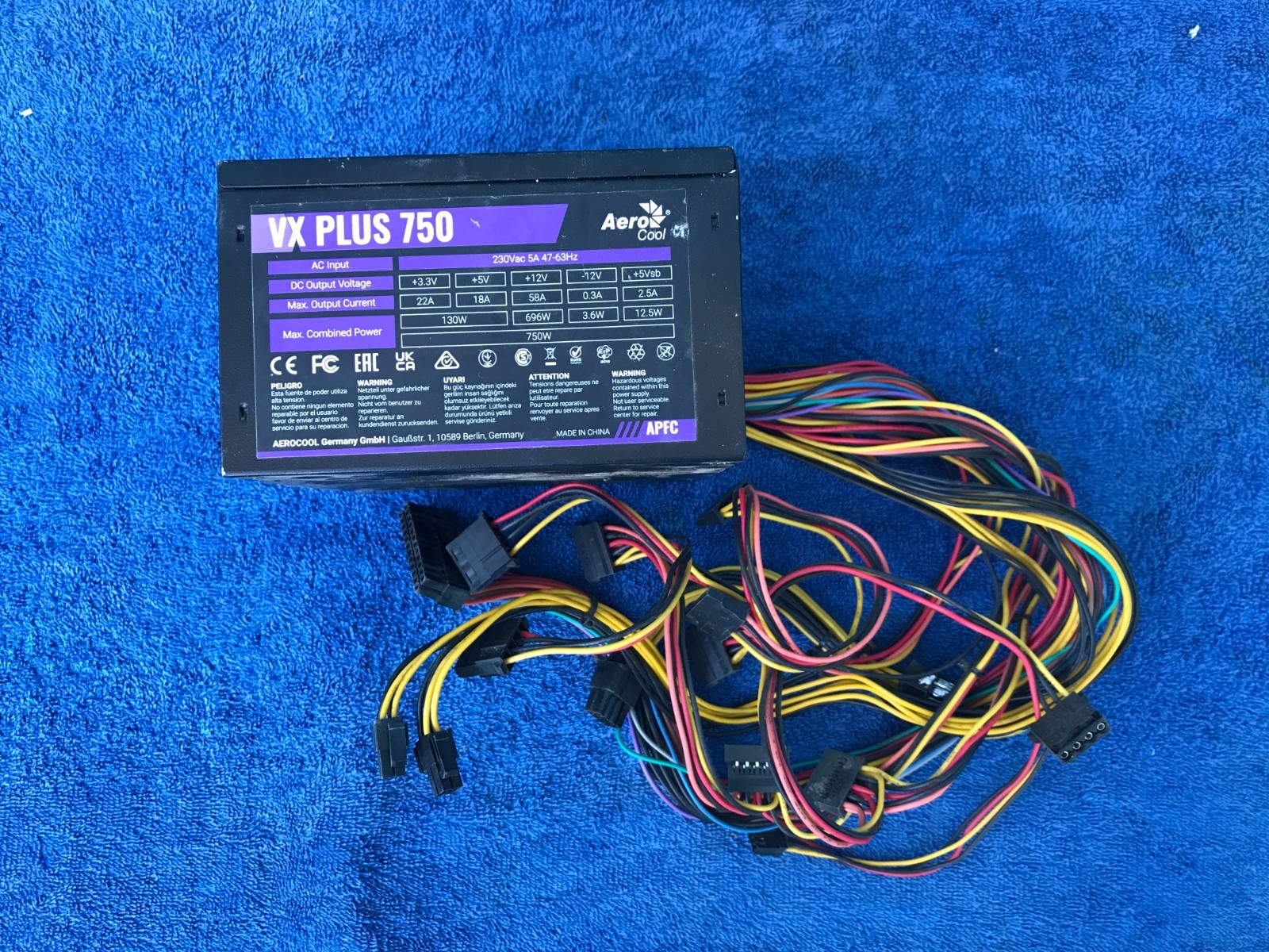 Power Supply- Lot of 8 Mixed Thermaltake/Aerocool/Redragon – Dead PSUs for Parts