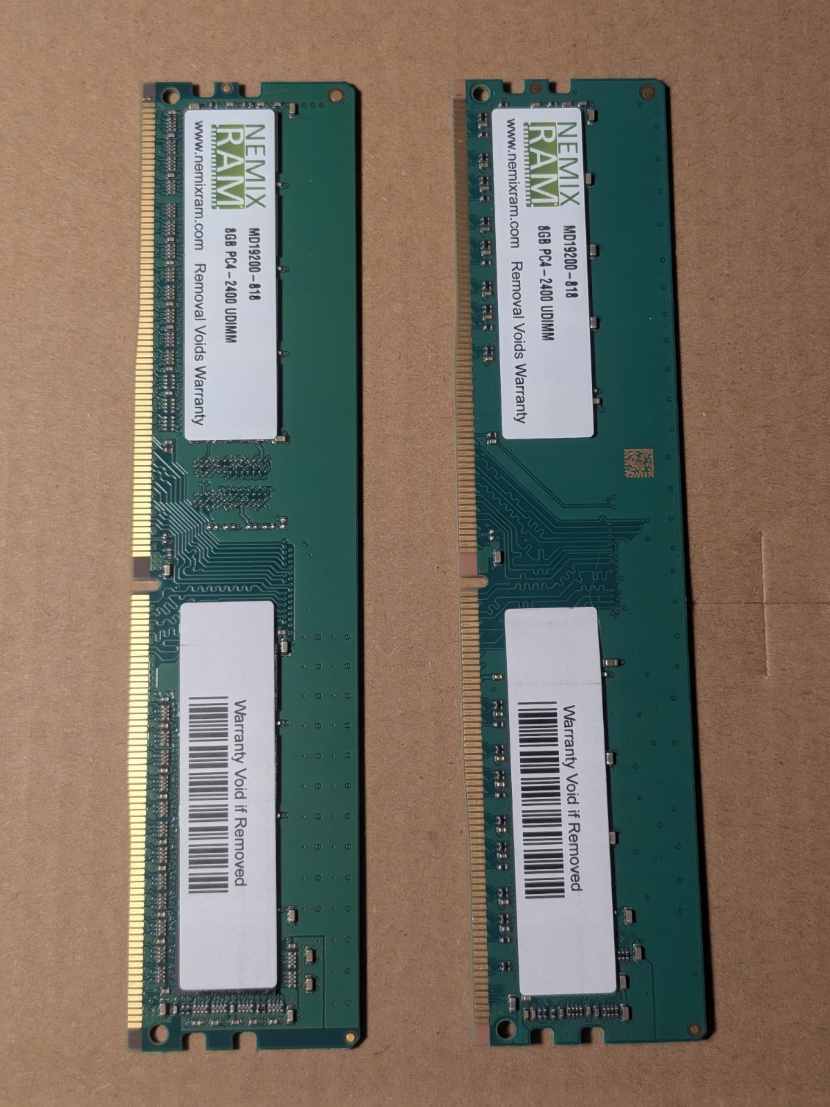 16GB Nemix DDR4 2400mhz Pc4 MD19200-818 Desktop Memory (2x 8GB)