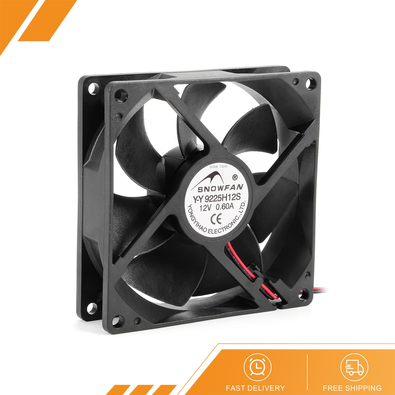 92x92x25mm 12V DC Cooling Fan Long Life HY Bearing Computer Case Fan