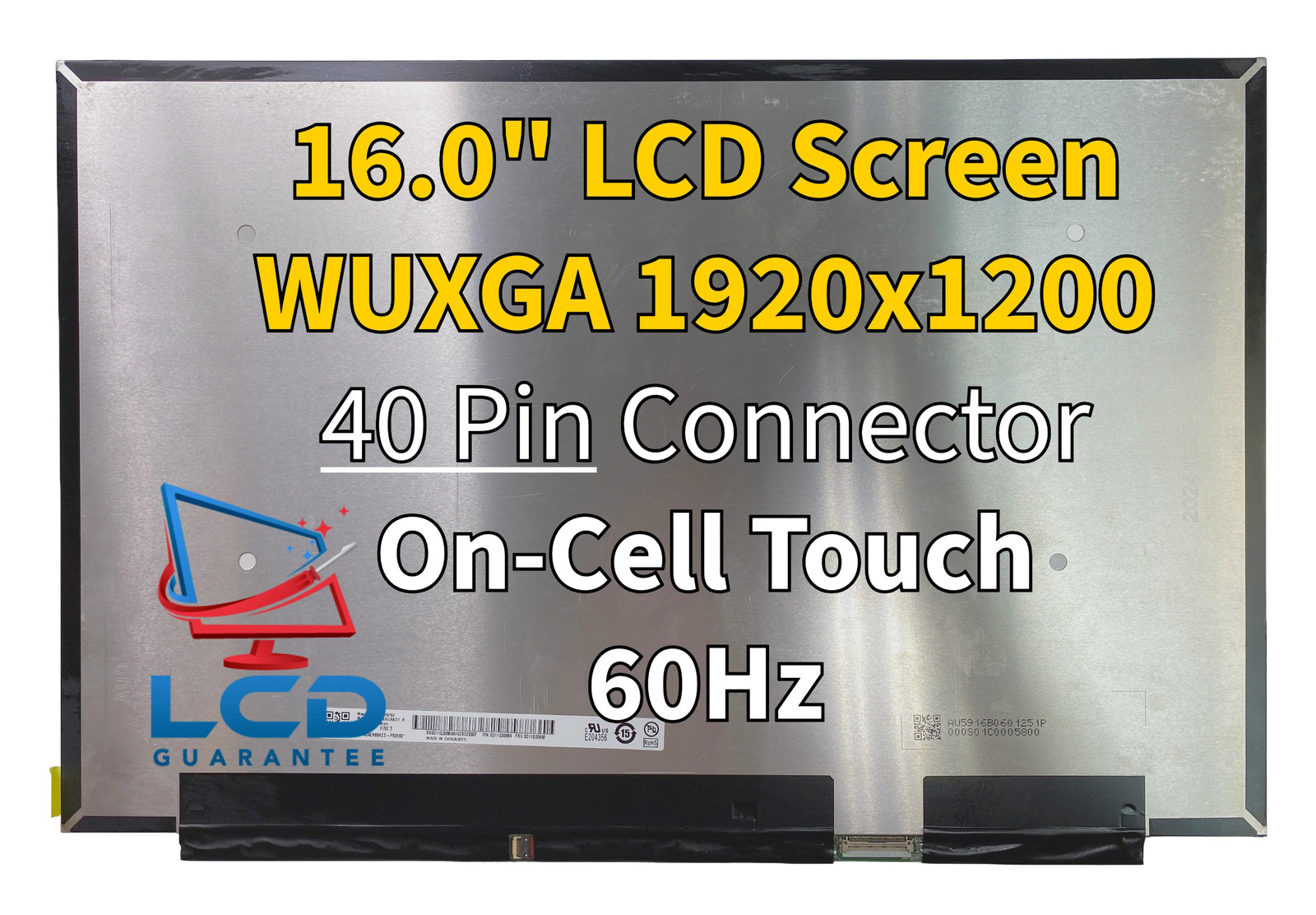 Lenovo 5D11S25642 16″ WUXGA 60Hz On-Cell Touch Laptop LCD Screen