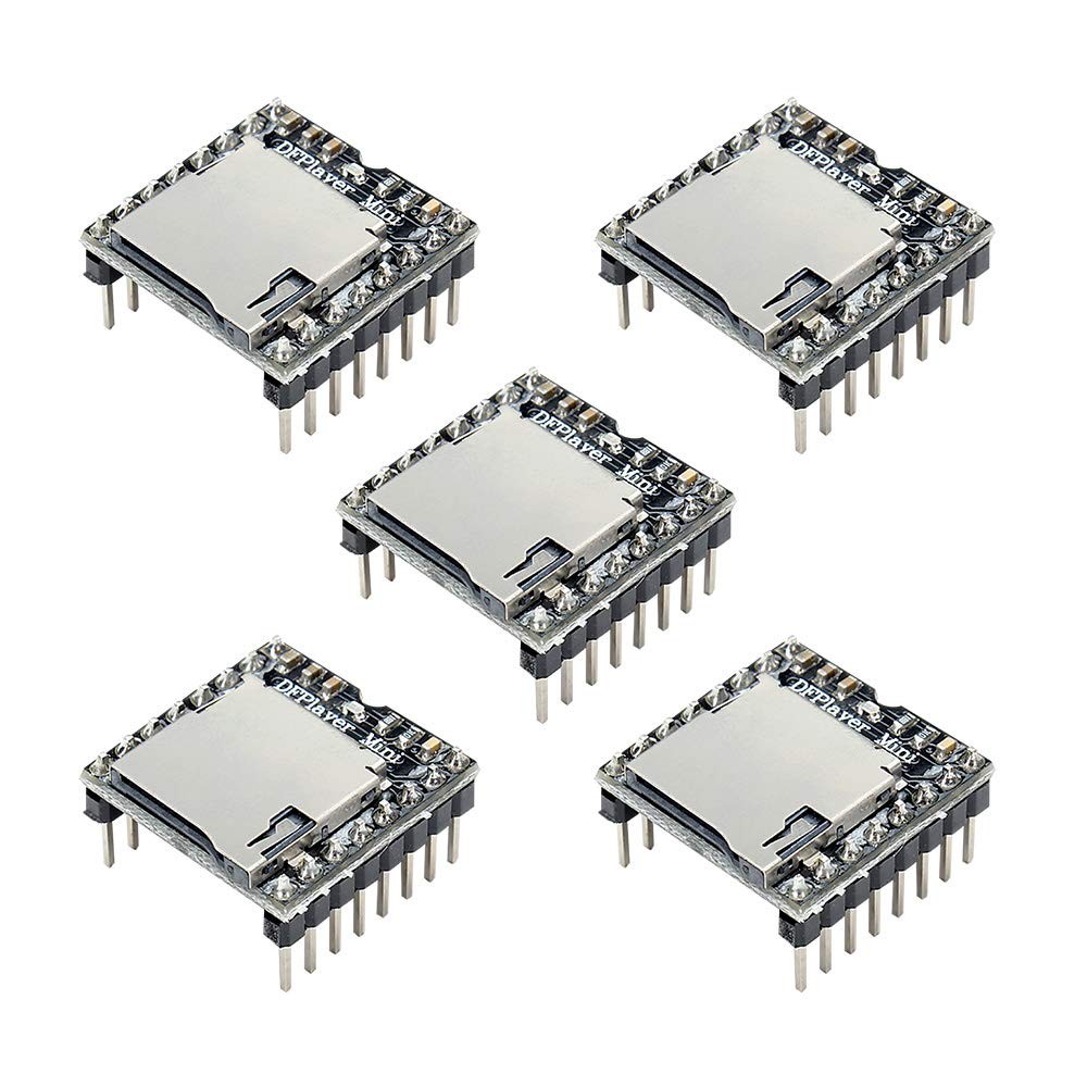 5PCS DFPlayer Mini Mp3 Player Board Module Voice Decode Board Support TF Micr…