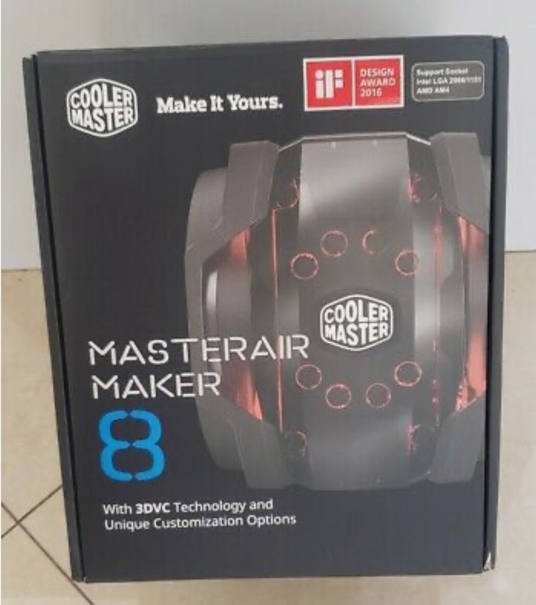 Cooler Master MasterAir Maker 8 High-end CPU Air Cooler, 3D Vapor Chamber Base,