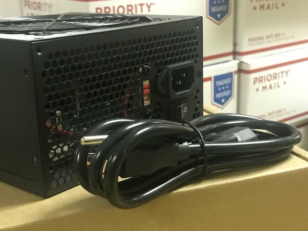 NEW 700W 750W 775W 900W 950W 975W 1000W 1075W GAMING PCI-E POWER SUPPLY & CORD
