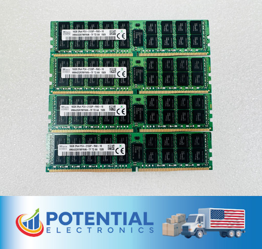 64GB (4x16GB) SK Hynix DDR4-2133 PC4-2133P ECC Registered RDIMM Server RAM 🚚