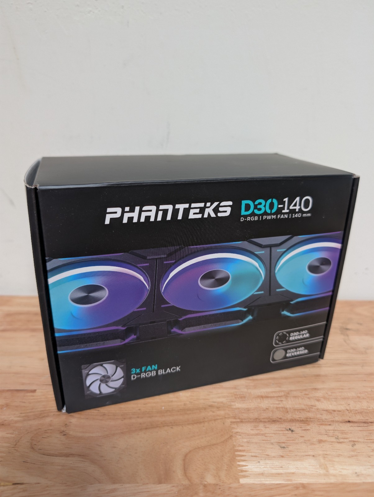 Phanteks D30-140 DRGB PWM FAN 3Pack, Reverse Airflow Model, Premium D-RGB