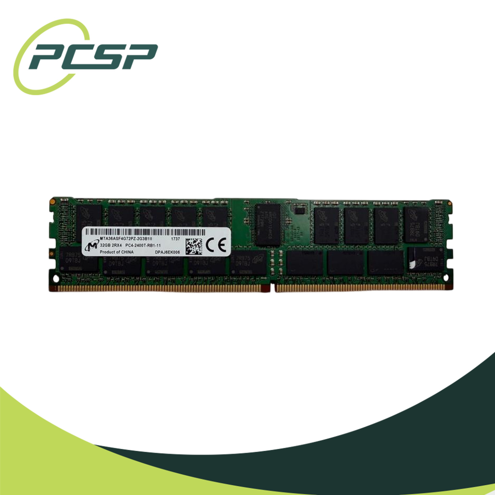 512GB RAM Kit Micron 16x 32GB PC4-2400T-R 2Rx4 DDR4 ECC REG MTA36ASF4G72PZ-2G3B1