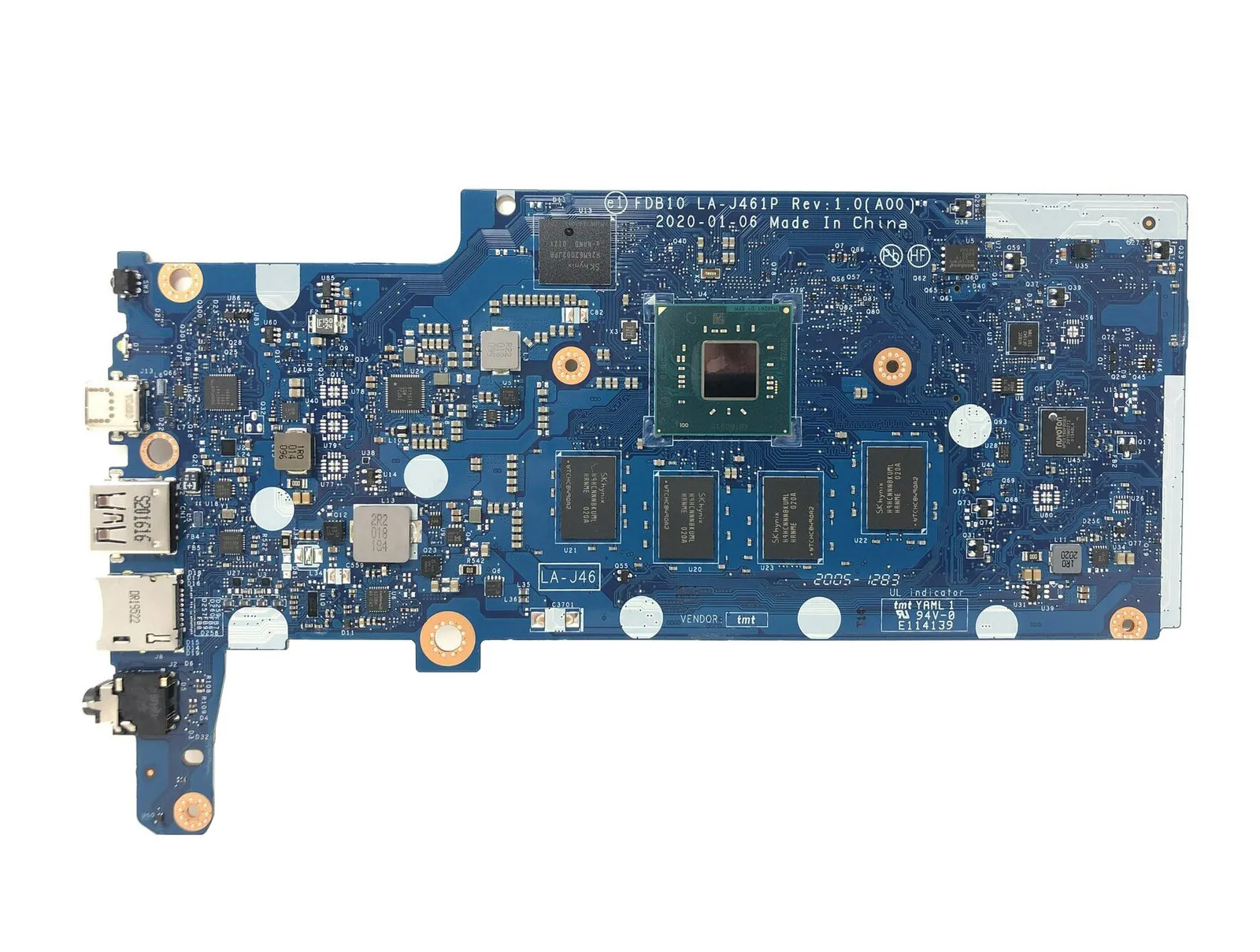 New 00GC35 0GC35 For DELL Chromebook 3100 2IN1 32G N4020 Motherboard 1DB/WFCAM