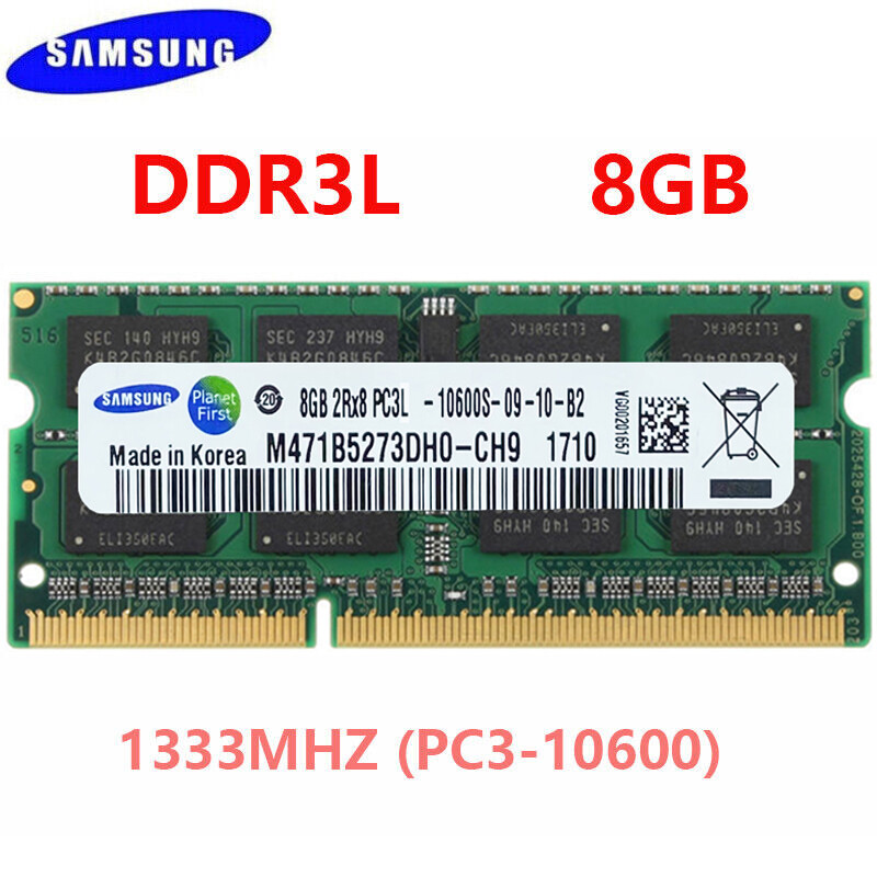 Samsung DDR3L 1333Mhz 8GB 2Rx8 PC3L-10600 SO-DIMM Non-ECC Laptop Memory RAM