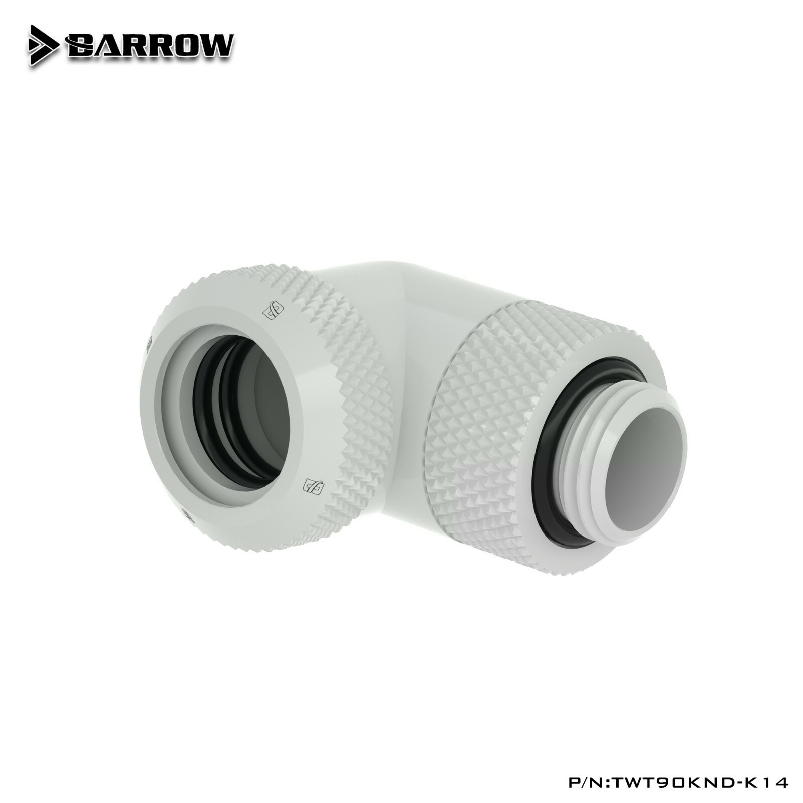Barrow G1/4″ 90 Degree Rotary Multi-Link Fitting for 14mm OD Rigid Tubing White