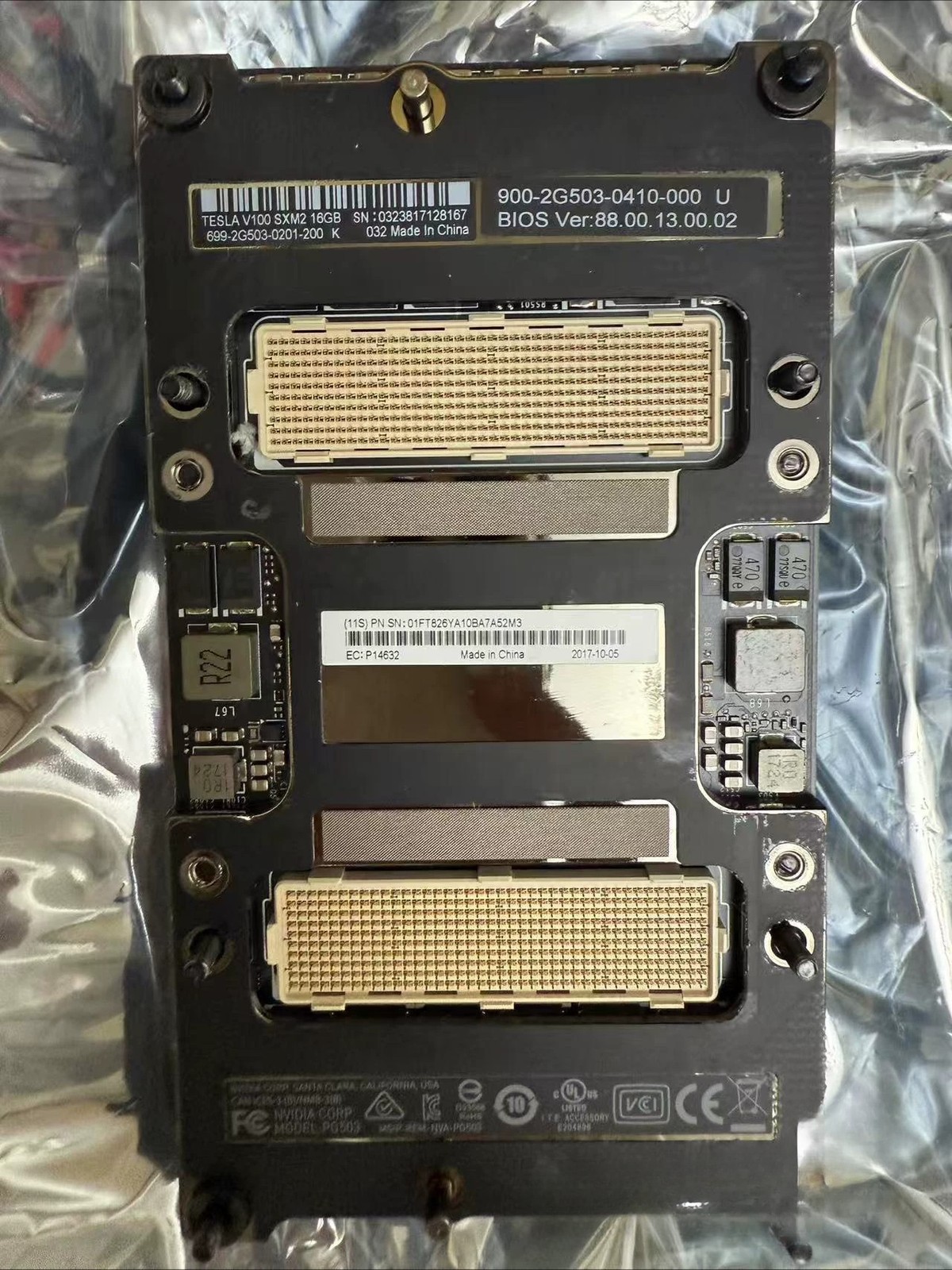 NVIDIA TESLA V100 SXM2 16GB GPU 699-2G503-0202-200 GV100-895-A1 Graphics Card