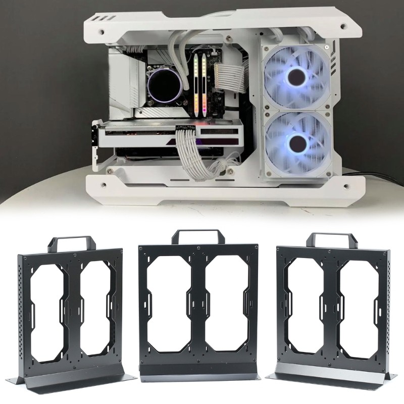 Space Saving Two 240mm External Radiators Bracket Metal PC Cooling Accessory