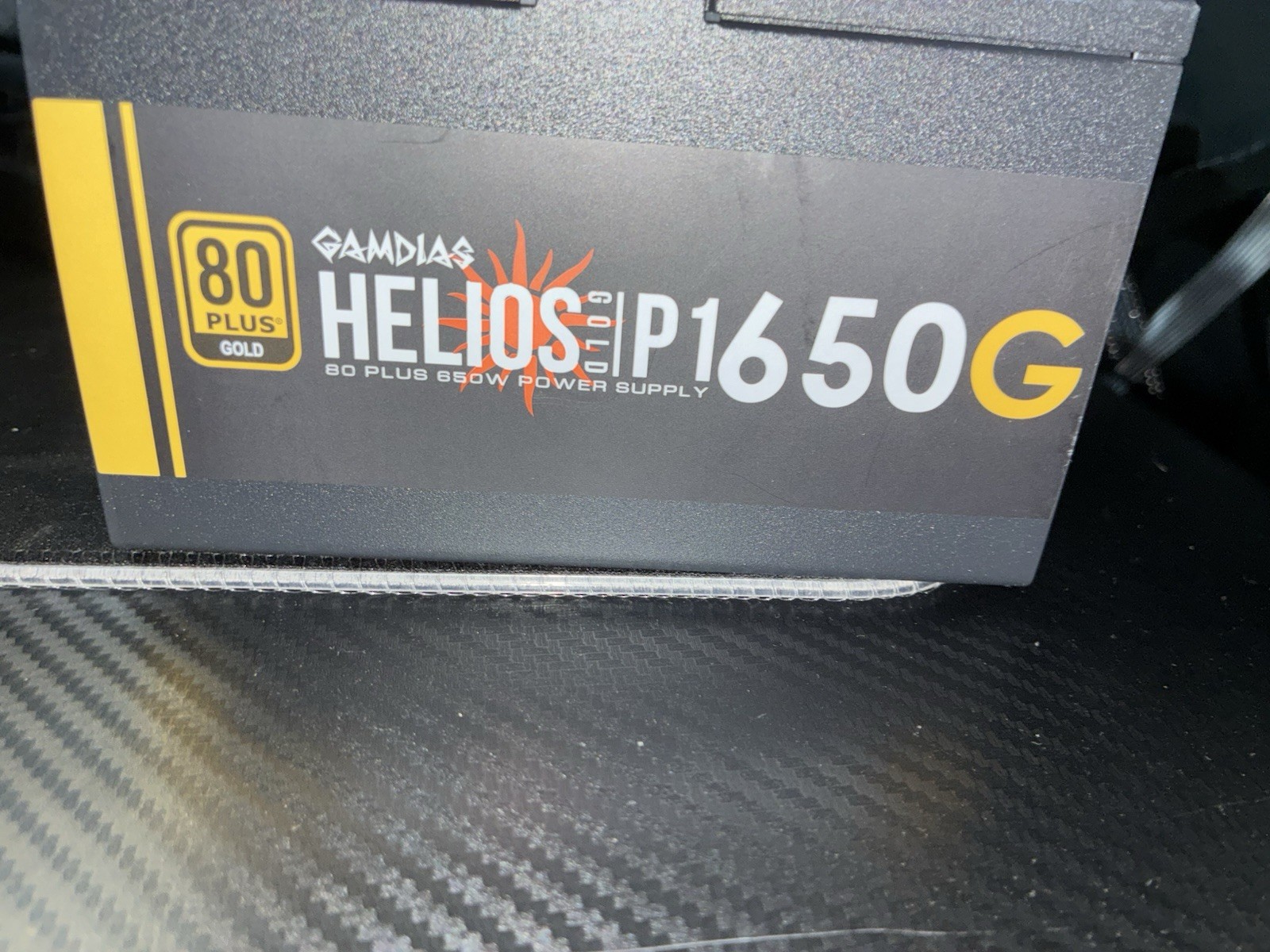 Barley used GAMDIAS HELIOS P1-650G 650W 80 PLUS Gold ATX PSU Black 24-Pin