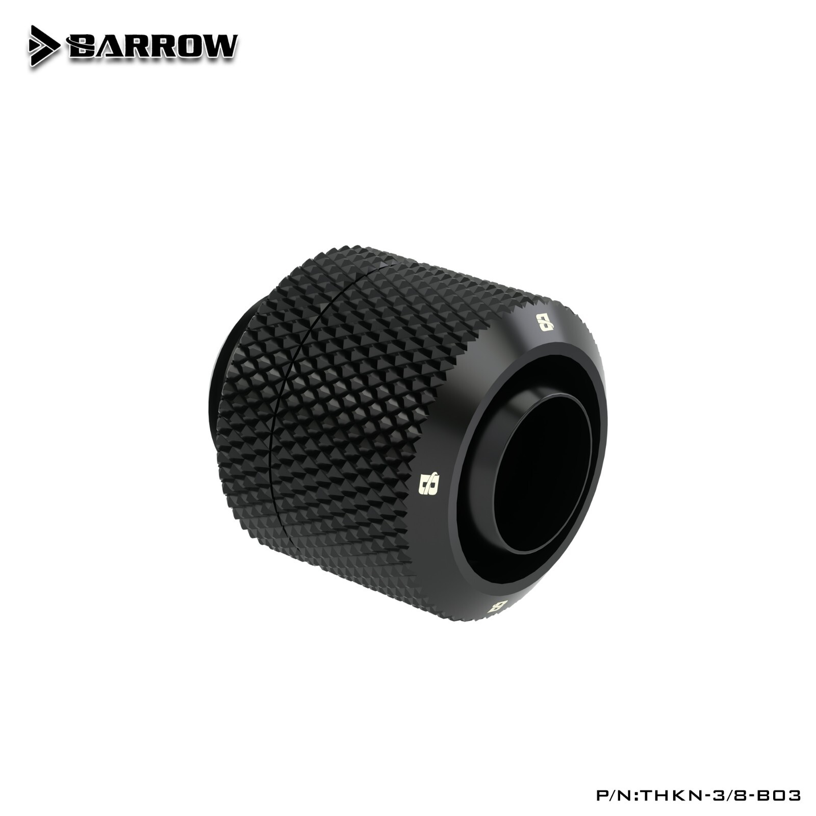 Barrow 3/8″ ID, 1/2″ OD 10/13mm Compression Fitting Valve Tube 22Pcs Set Black