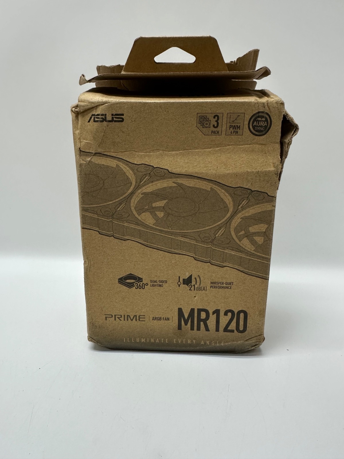 ASUS Prime MR120 ARGB Fan Black Triple Pack, 28mm Extra MR120 ARGB|Black 3 Pack