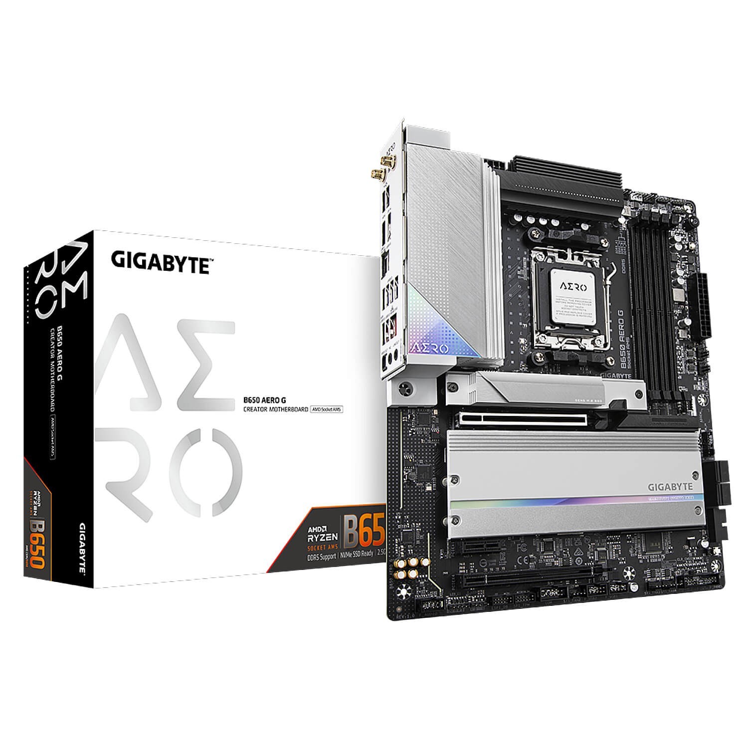 Gigabyte AMD B650 AERO G DDR5 ATX USB Type-C Wi-Fi 6/6E M.2 PCIe DisplayPort