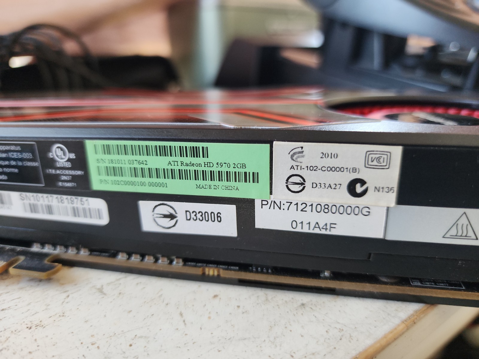 ATI Radeon HD 5970 2GB PCI-E DisplayPort/DVI Video Card 102C0000200