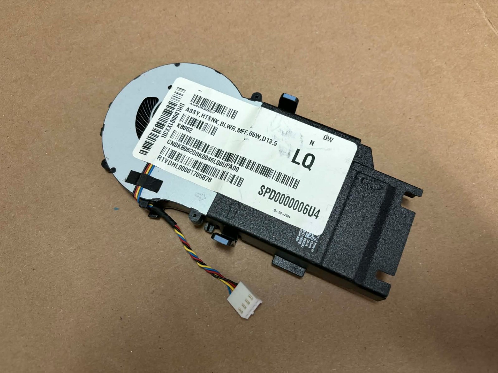 Dell OptiPlex Micro Plus 7020 65 Watts CPU Cooling Fan DC 12 Volts 4 Pin K8062