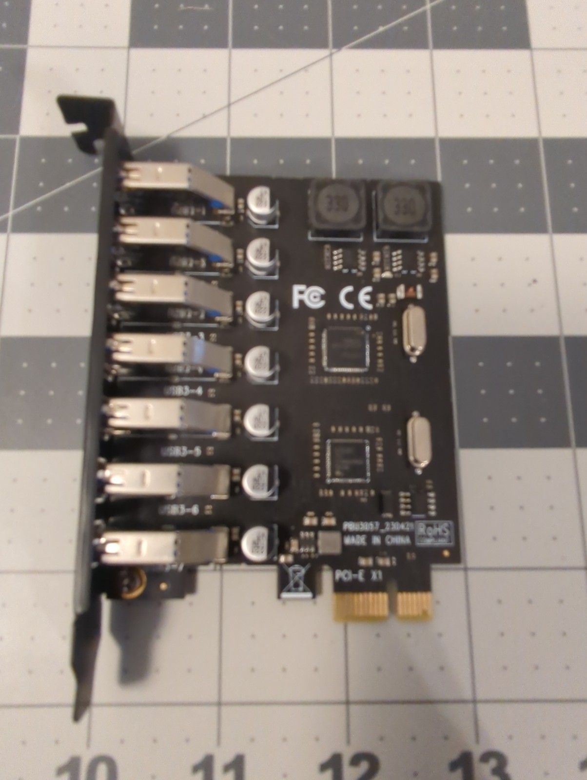 SIIG USB 3.0 7-Port External PCIe Host Adapter – Supports UASP (LB-US0514-S1)
