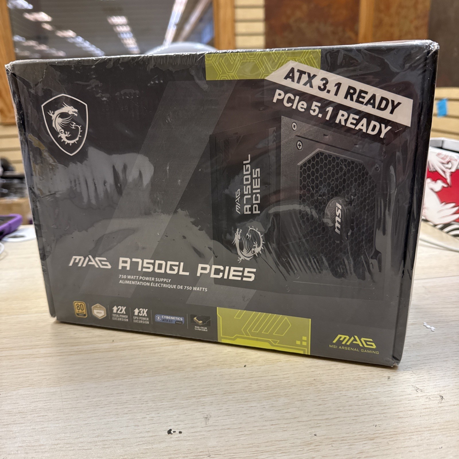 MSI Mag A750GL PCIE5 PSU 750W Fully Modular Power Supply *SEALED*
