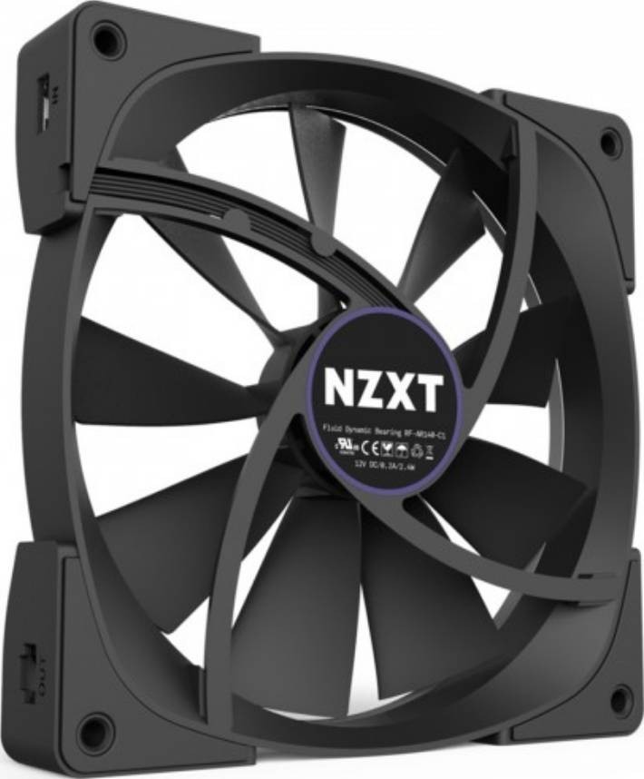 NZXT RF-AF14C-RB 140mm Rifle Bearing High Performance Air Flow Case 3pin Black