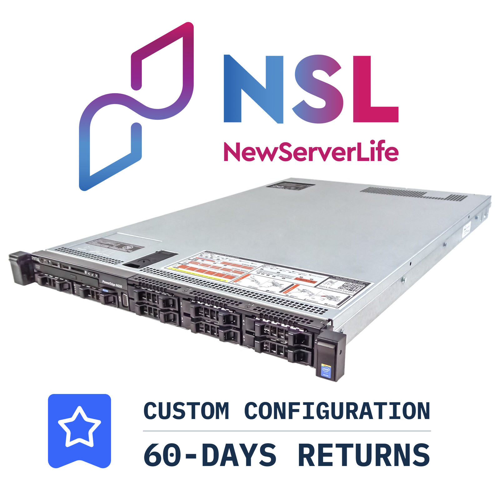 DELL PowerEdge R630 8SFF Server 2x E5-2690v3 2.6GHz =24 Cores 32GB H730 4xRJ45