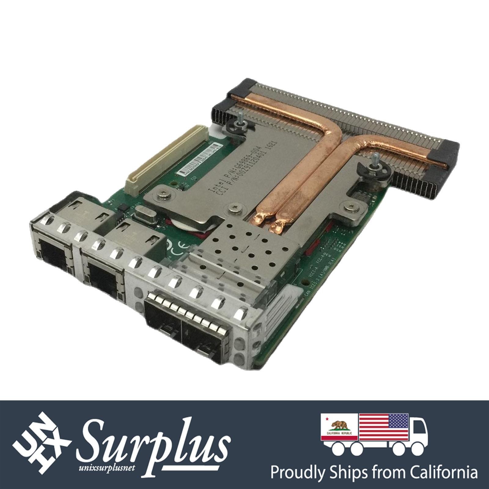Dell Intel x520 / i350 Quad Port 2x SFP+ 2x RJ45 10GB/1GbE Network Mezz Card