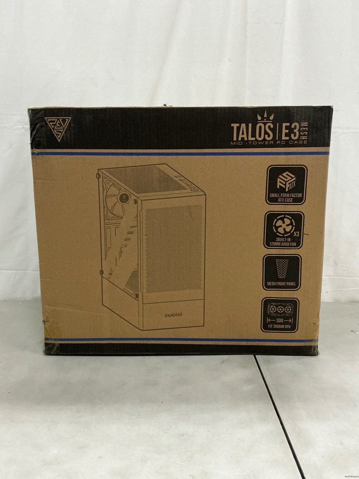GAMDIAS Talos E3 Mash Mid-Tower PC Case, Black