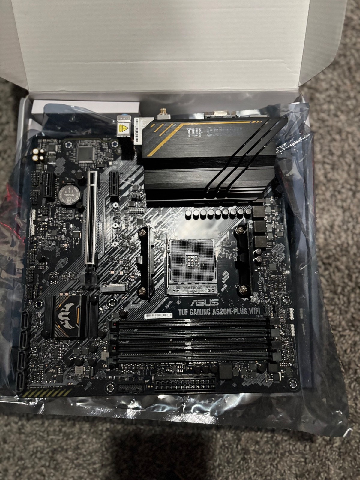ASUS TUF GAMING A520M-PLUS WIFI Gaming Desktop Motherboard – Black
