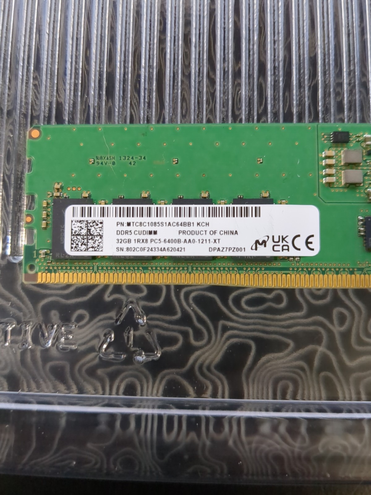 MTC8C1085S1AC64BB1 Micron 32GB 6400MTZ CUDIMM DPAZ7PZ001
