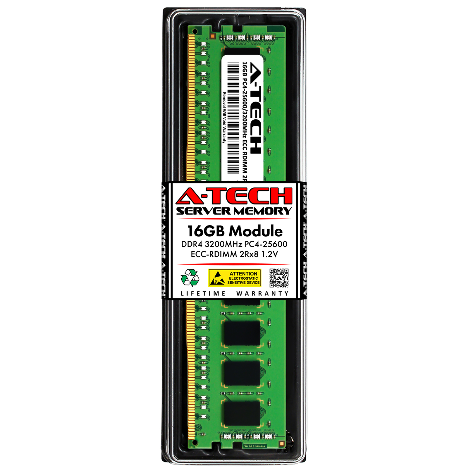 16GB DDR4 ECC RDIMM Micron MTA18ASF2G72PDZ-3G2E1 Equivalent Server Memory RAM 1x