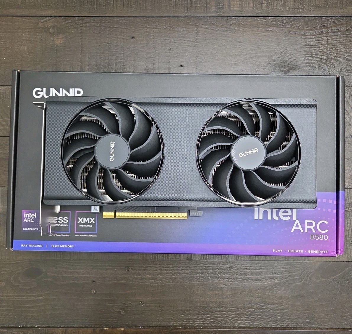 Gunnir Intel Arc B580 Index 12GB GPU GDDR6 192-Bit 2560 Cores 160 TMUs 80 ROPs