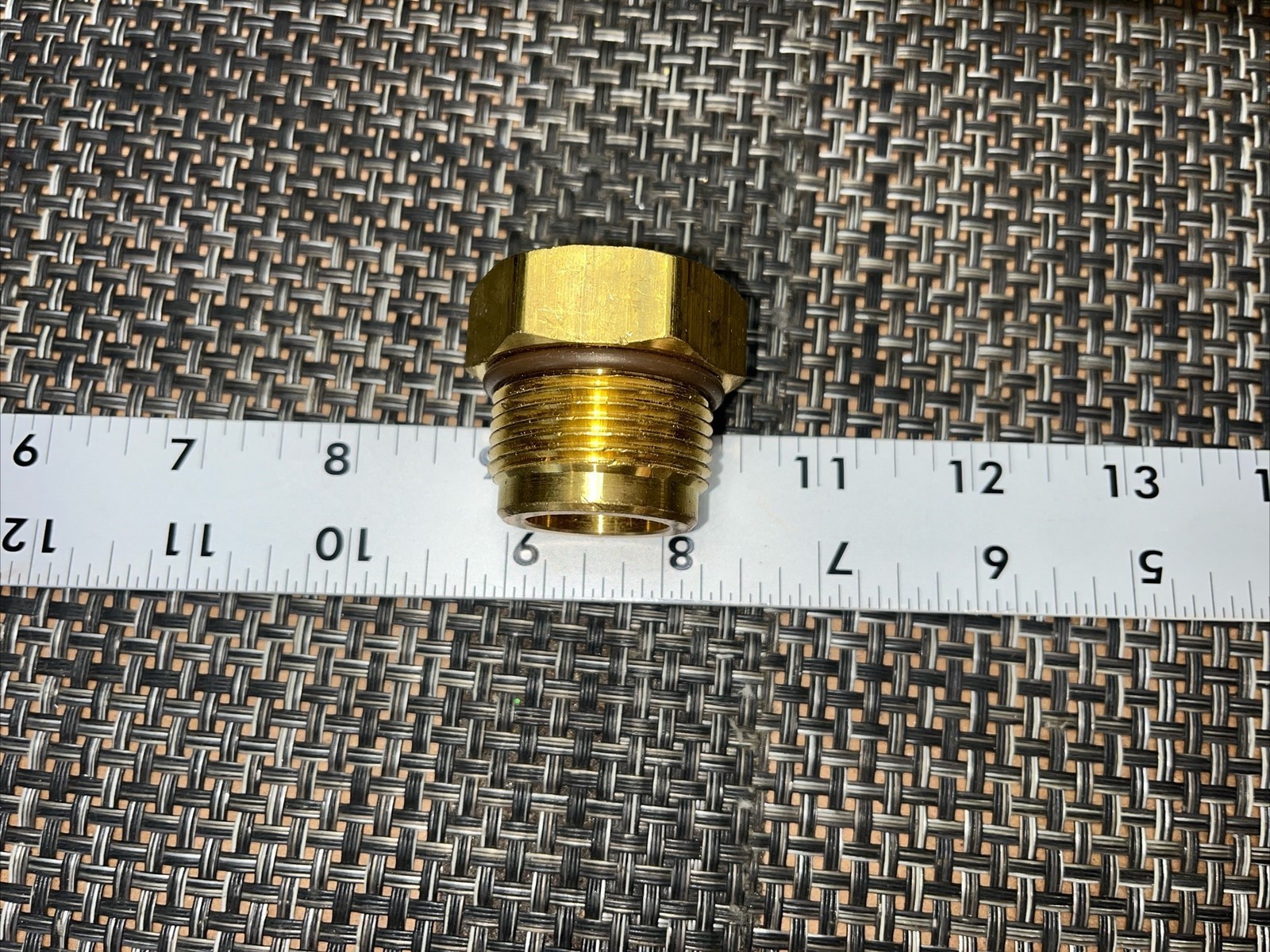 14 QTY! BULK- BRASS MALE 1-1/4” OD THREAD END CAP FITTINGS PLUG HYDRAULIC O-RING