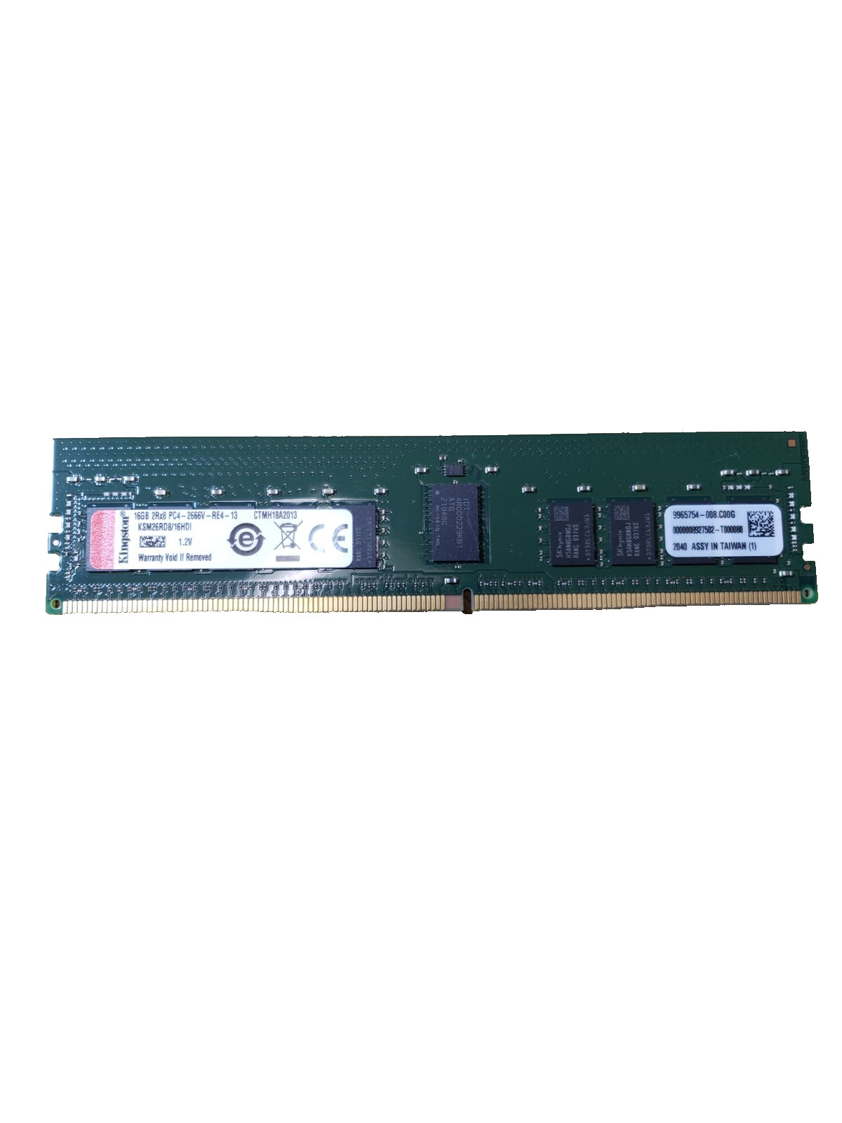 Kingston 16GB DDR4 2666 ECC Registered Memory Ram KSM26RD8/16HDI tested good