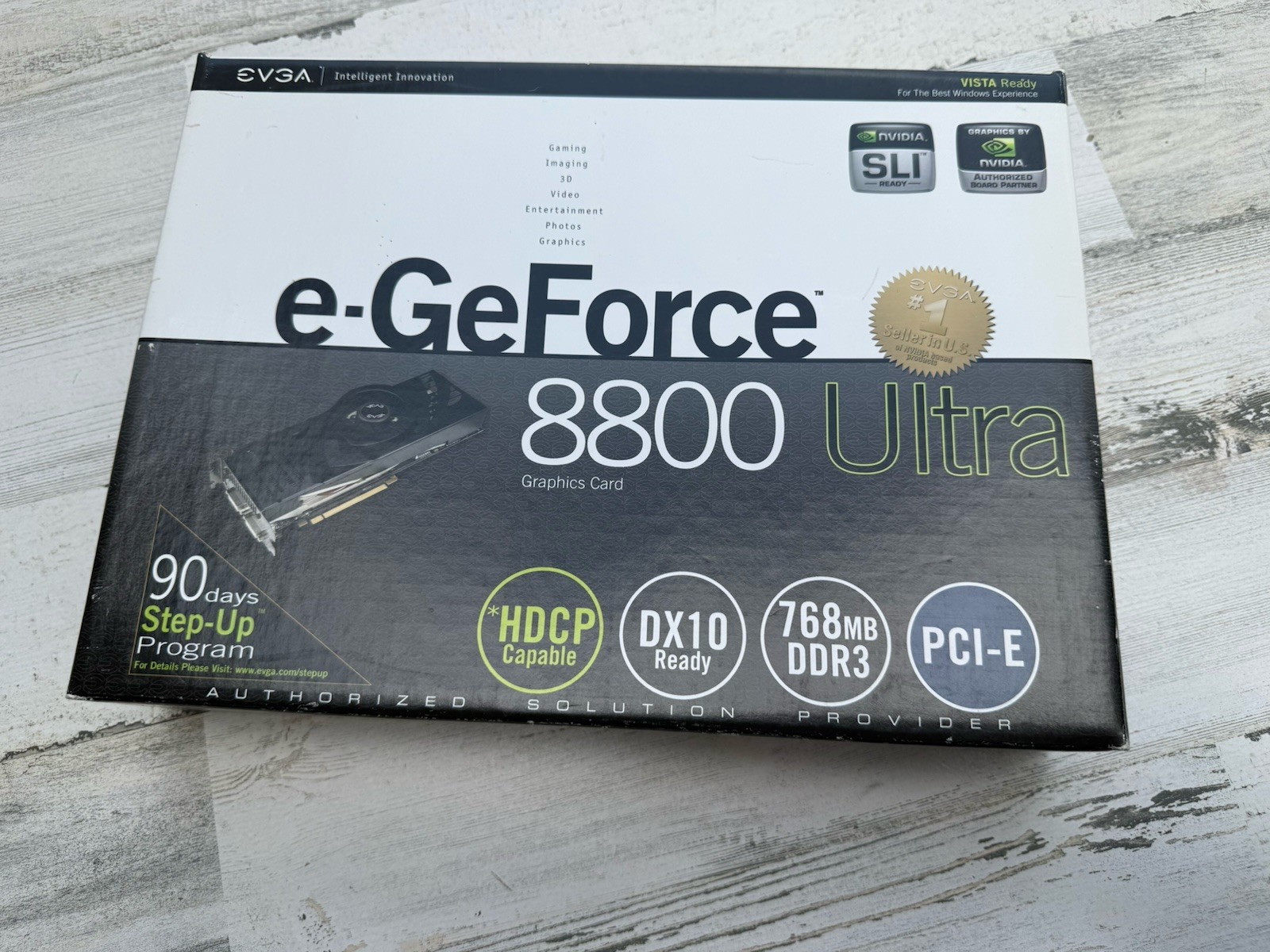 EVGA NVIDIA GeForce 8800 Ultra 768MB GDDR3 Video Card Card Only Never Used