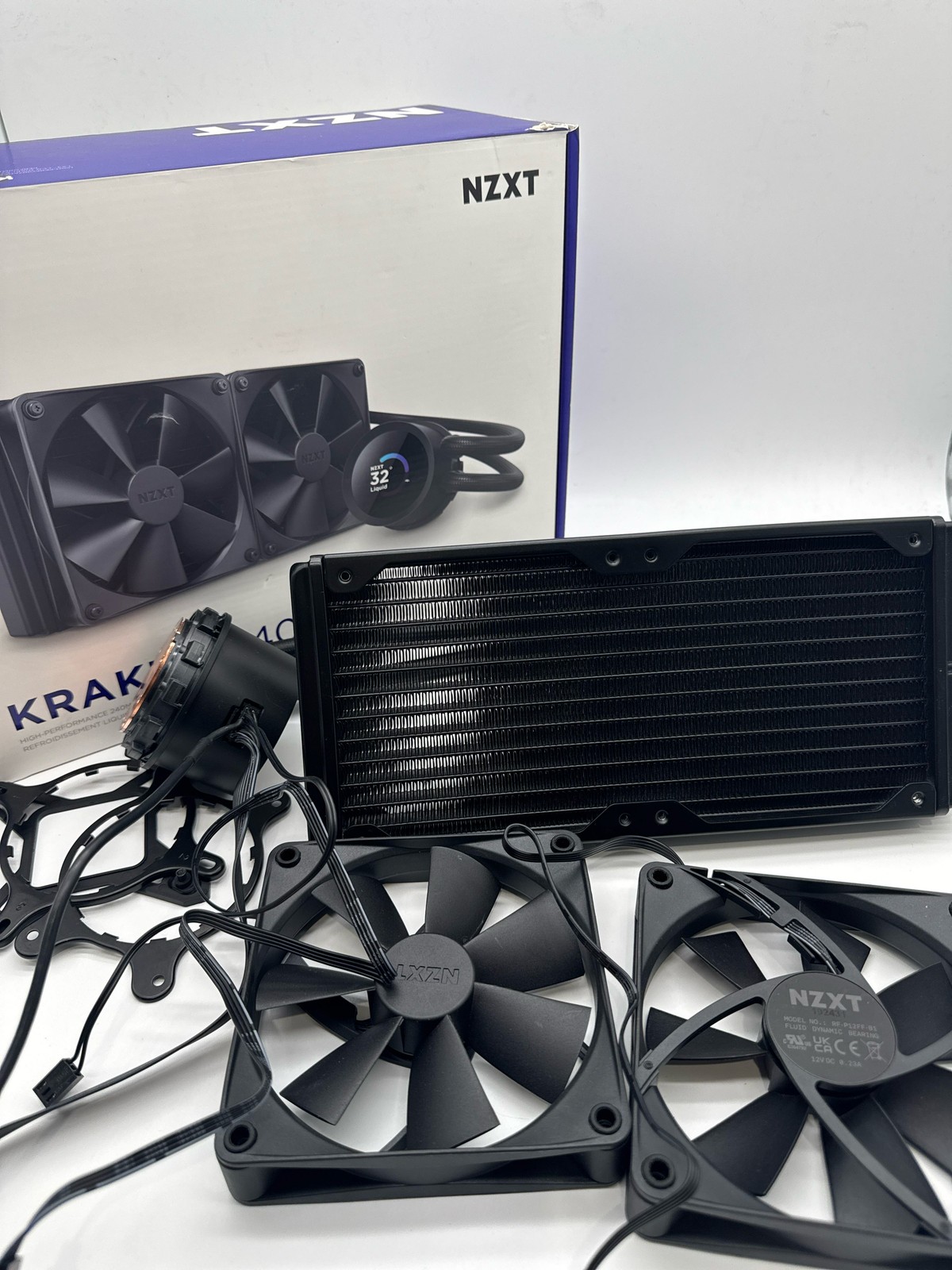 NZXT Kraken 240 AIO Liquid CPU Cooler 240mm LCD Display Performance Black