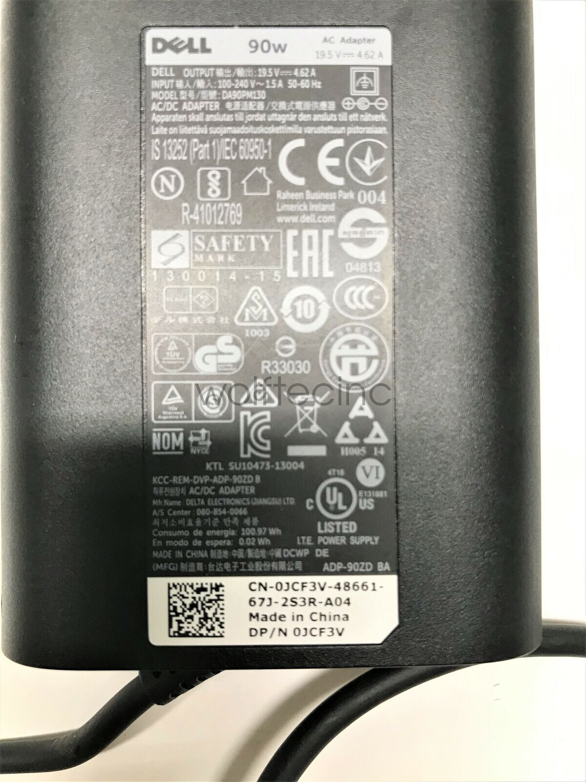 Genuine DELL Latitude E7250 E7450 E6540 E6520 90W AC Charger Power Cord Adapter