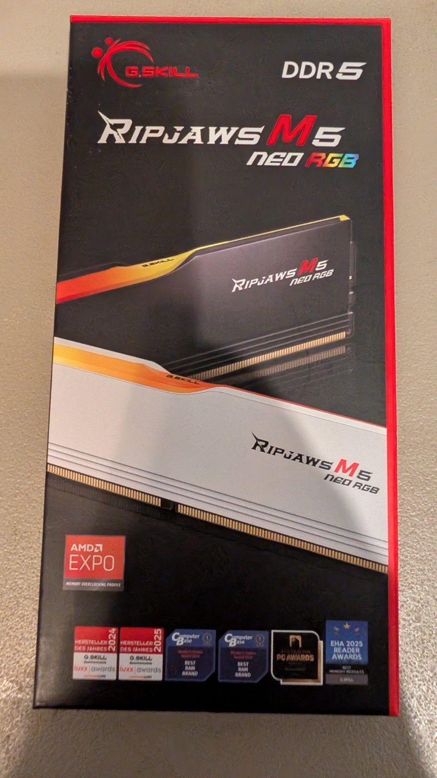G.SKILL Ripjaws M5 Neo RGB Series 16GB 288-Pin PC RAM DDR5 6000 (PC5 48000)