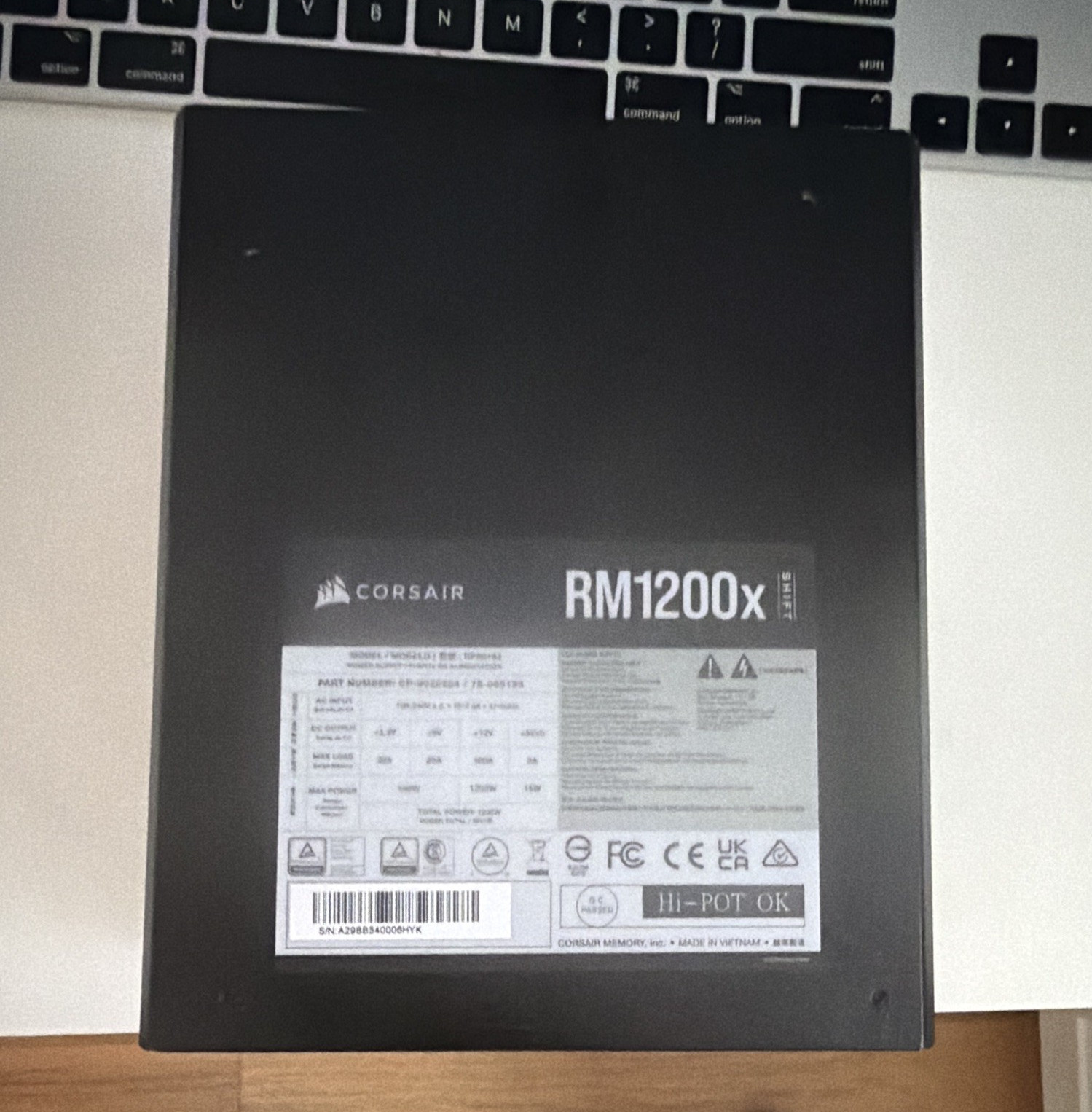 Corsair RM1200x SHIFT 1200W ATX Modular PSU Black SATA/Molex 4+4 CPU
