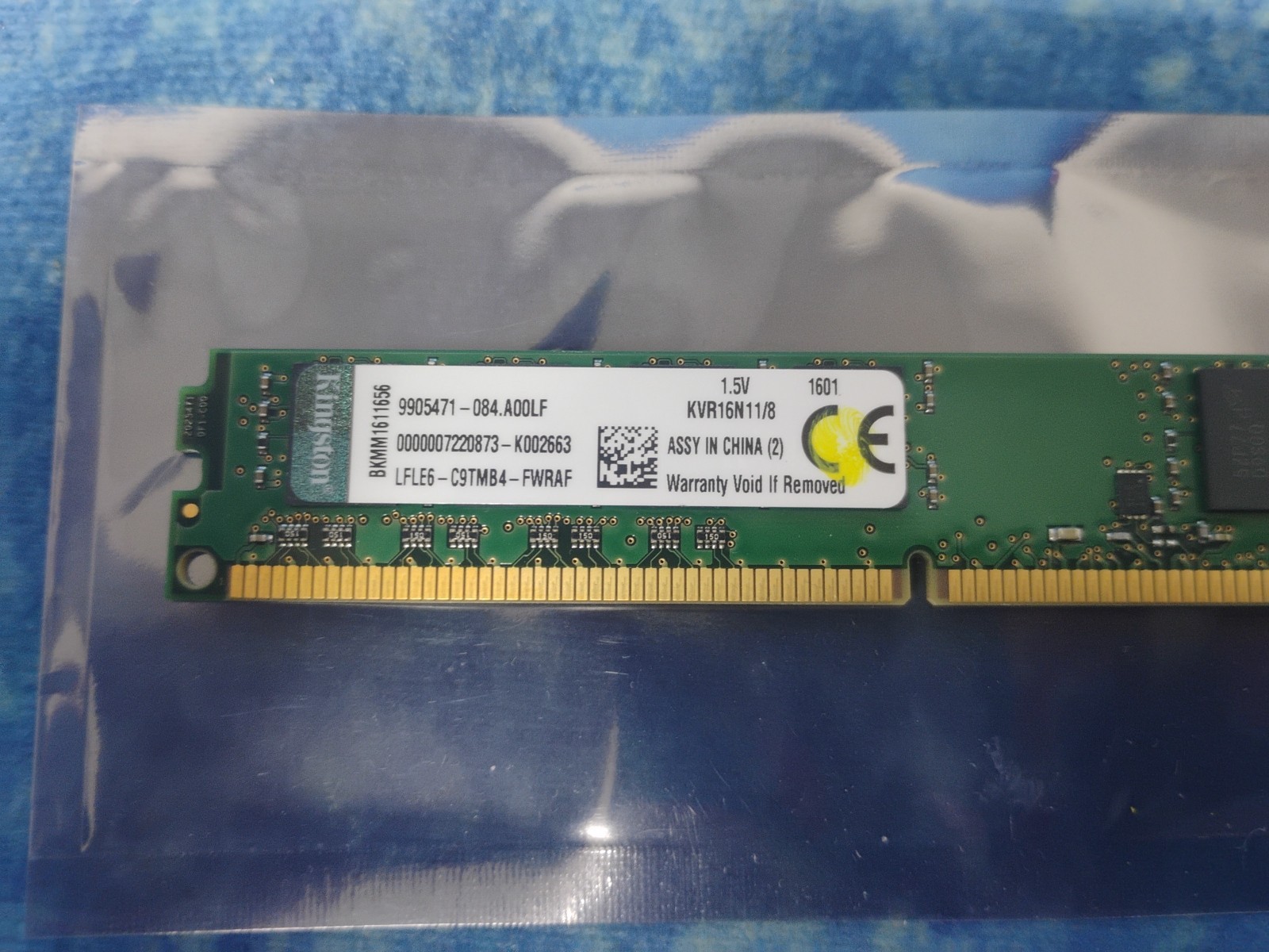 Kingston 8gb, KVR16N11/8