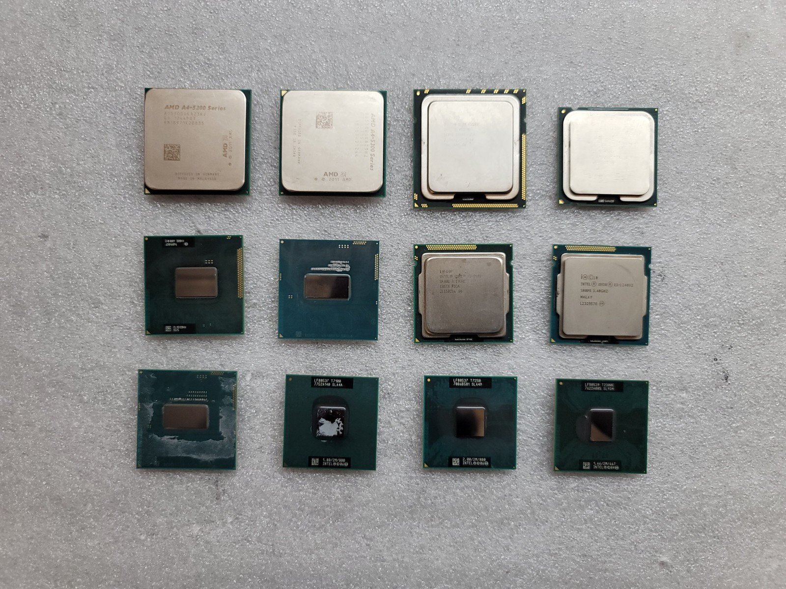 Lot of 12 Intel Core + Other Misc CPU (i5-4300m 2.6GHz SR1H9 + Others)