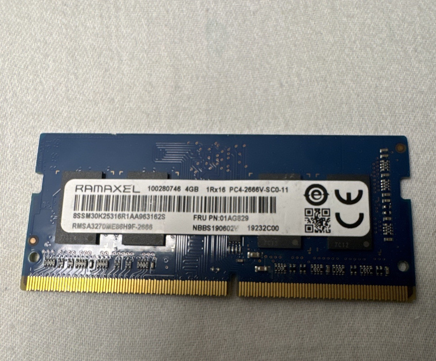 Ramaxel 4GB 1Rx16 PC4-2666V DDR4 260-Pin SO-DIMM RAM 01AG829
