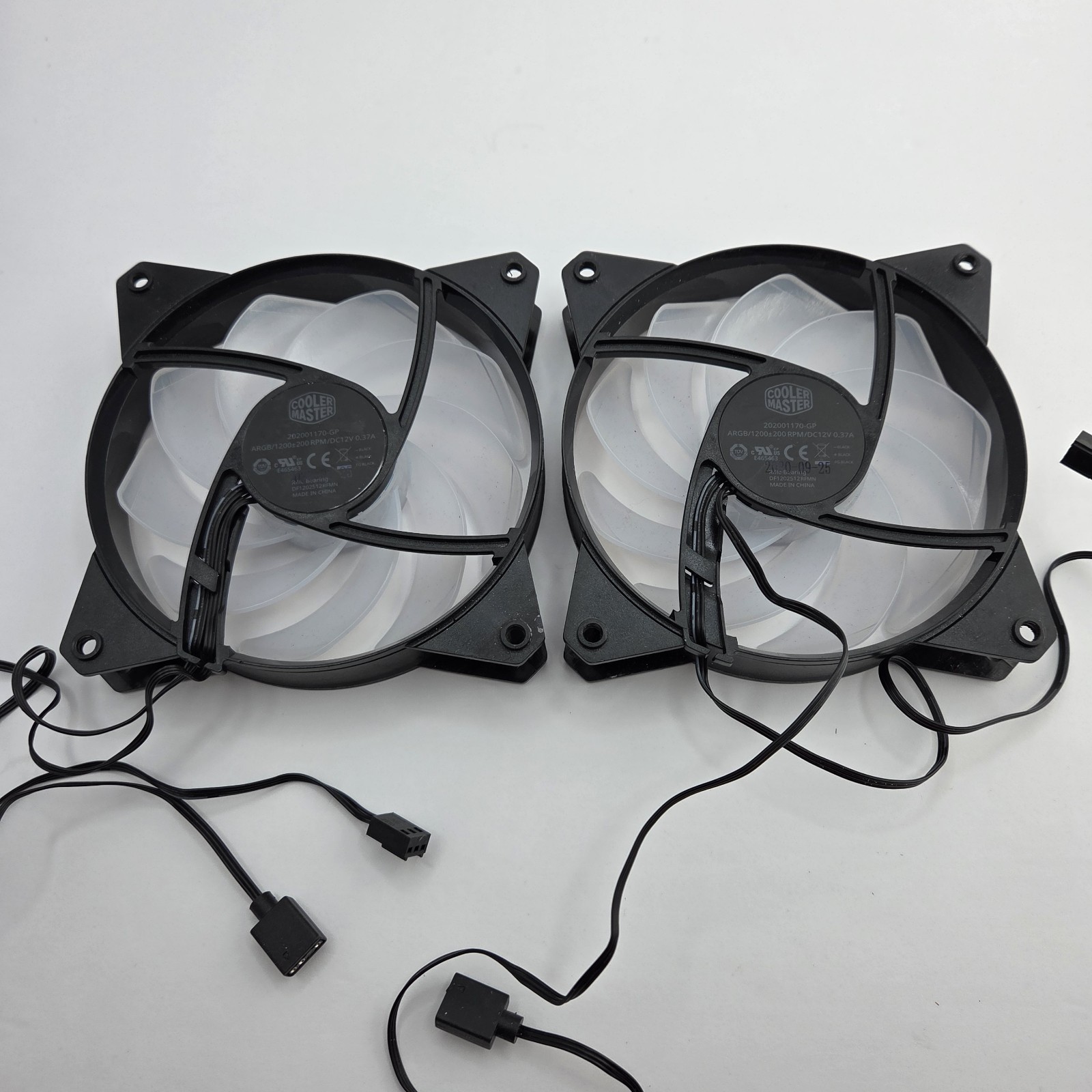 Cooler Master 120mm ARGB Case Fan Lot of 2 12V DC 1200±200RPM Rifle