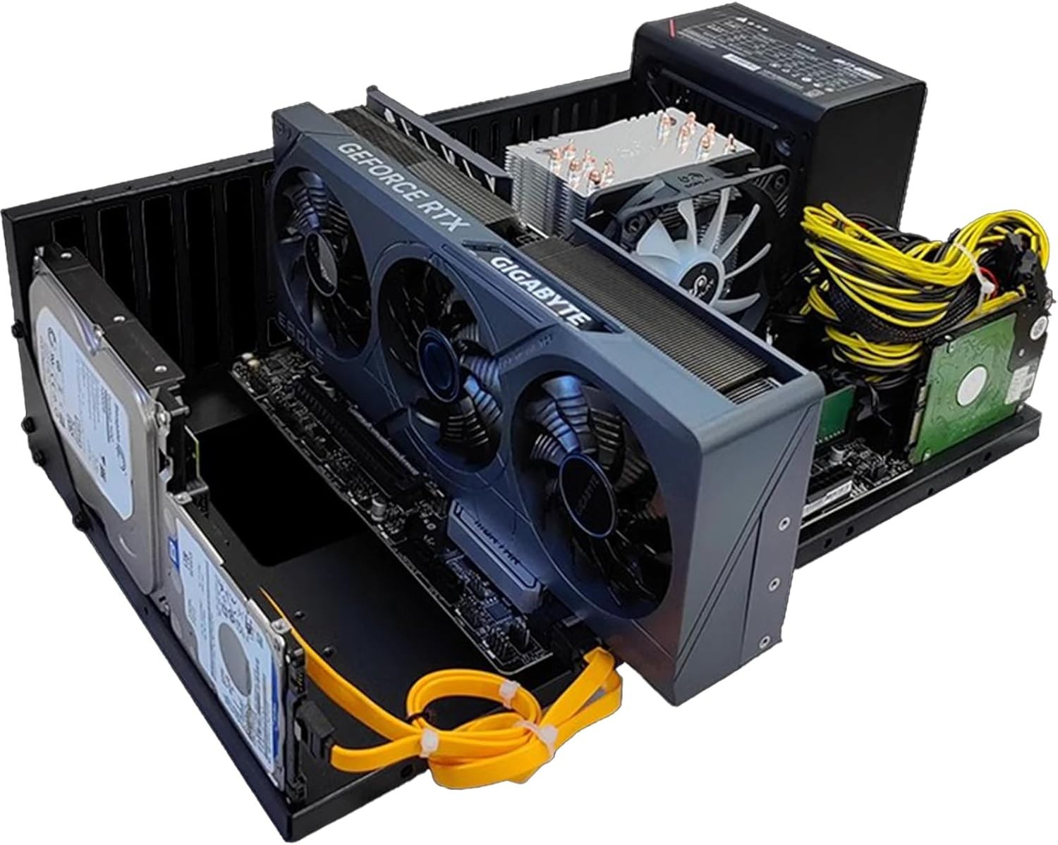 Open Air Frame Computer Case, ATX PC Test Bench Chassis Case Rack, DIY Gaming Co